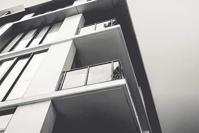 Apartment Balcony in Black and White